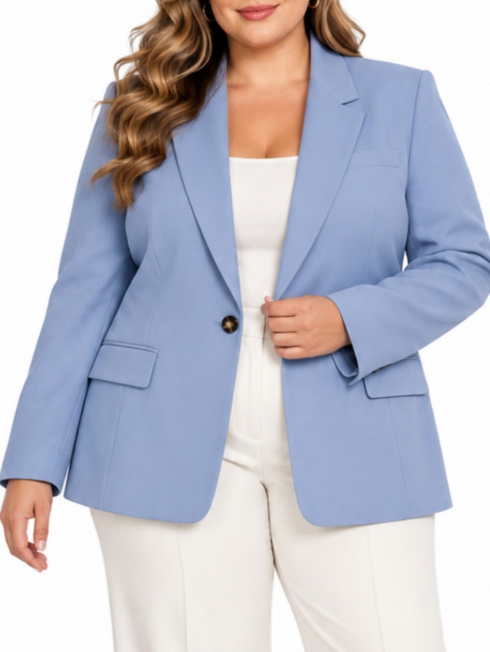 J.Crew Willa Wool Blue Blazer Size 22 Italian Wool Quiet Luxury Corpcore Office